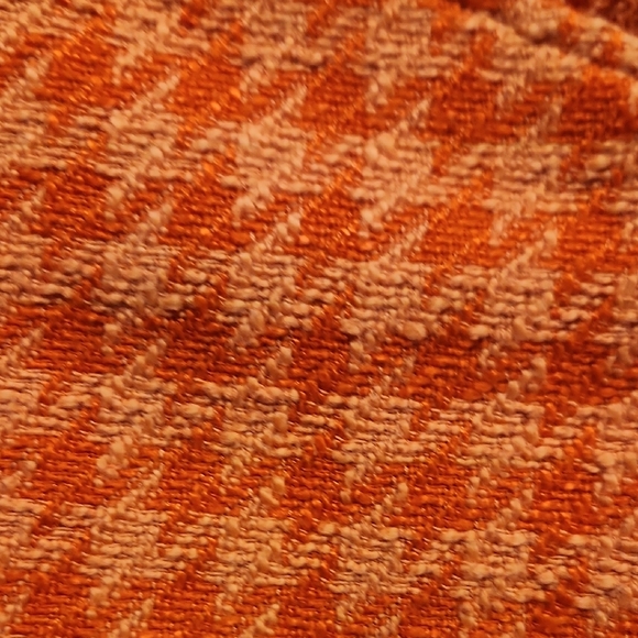 Zara High Waist Orange Checkered Shorts - Picture 4 of 4